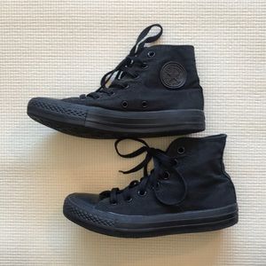 All Black Converse